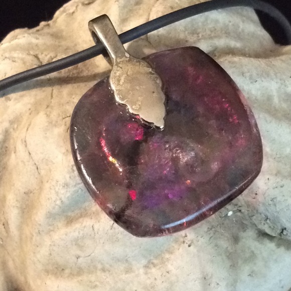 🐞 Incredible Orgonite crown chakra pendant & chrome earring set - Picture 5 of 10